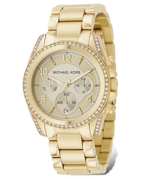 michael kors gold watch brown face|Michael Kors gold watches.